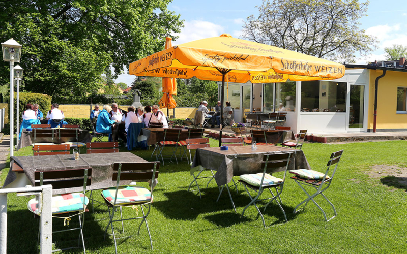 Verweilen im Biergarten