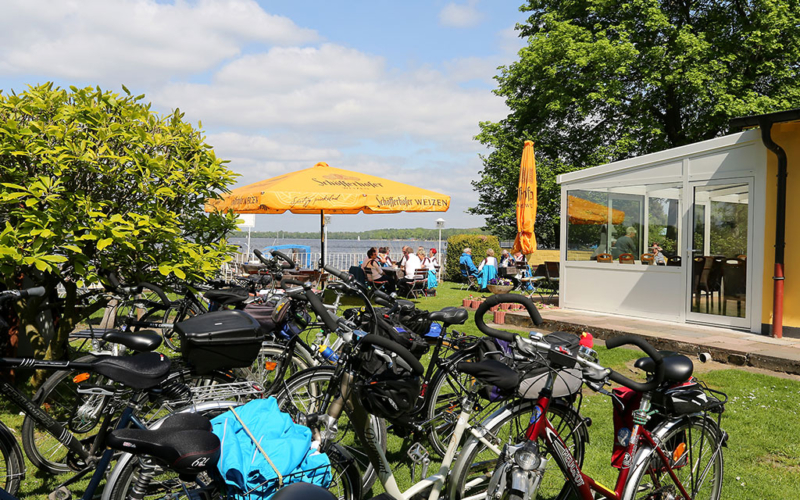 Blick in den Biergarten